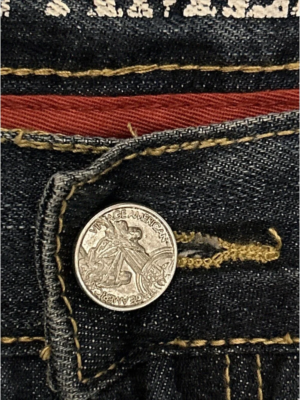 Denim Outpost Vintage Americana Jeans Mens 40X34 Blue Denim Distressed